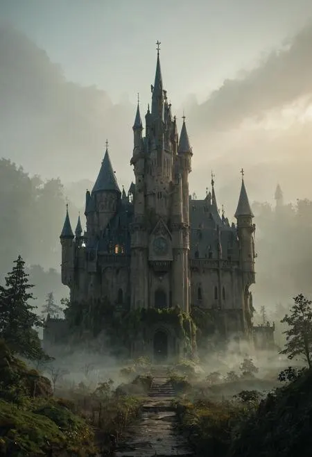 Sample AI landscape scene for creative text-to-image prompting